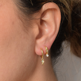 Opal Hoops - 14K Gold Plated