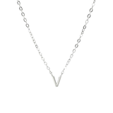 Petite Letter Necklace - Sterling Silver