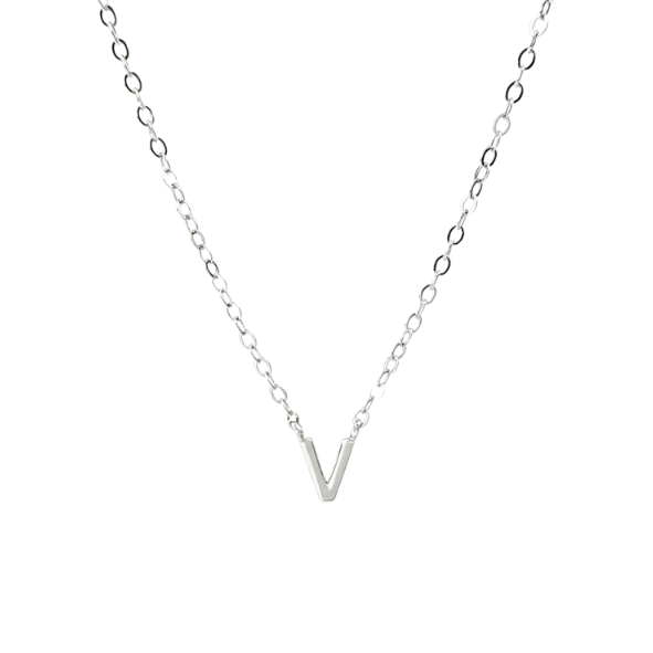 Petite Letter Necklace - Sterling Silver