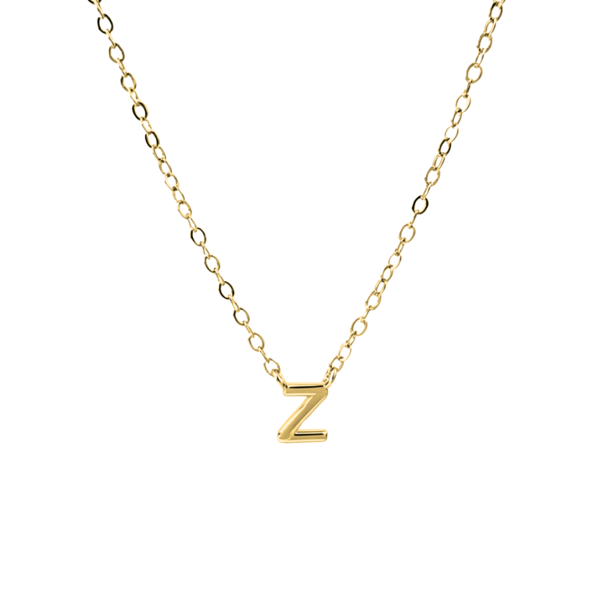 Petite Letter Necklace - 14K Gold Vermeil