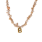 Shell Initial Necklace - 14K Stainless Steel