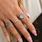 Effie Moonstone Ring - Stainless Steel