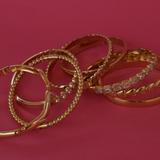 Dotti Bangle - 14K Stainless Steel