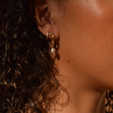 Molten Pearl Hoops - 14k Vermeil Hoops