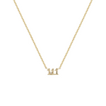 14K gold plated necklace with the number 111 pendant