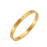 Starcrossed Bangle - 18K Gold Plated Stainless Steel