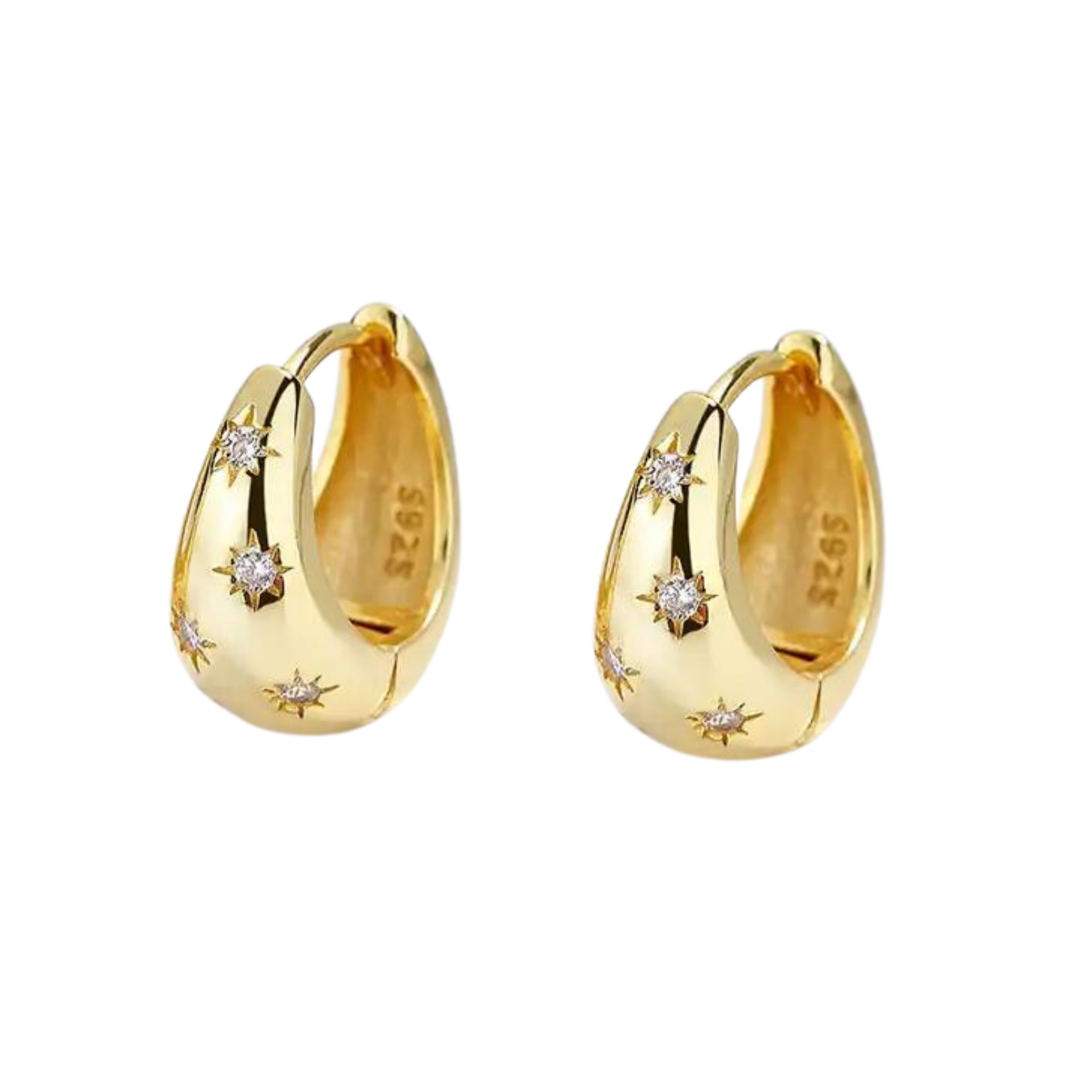 14K gold-plated Orali hoop earrings