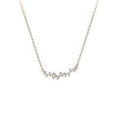14K gold-plated Gemma necklace displayed on a white background