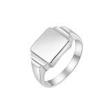 Mens Bar Signet Ring - Stainless Steel