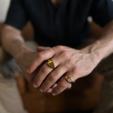 Oval Signet Ring - Stainless Steel 18K Gold Plated