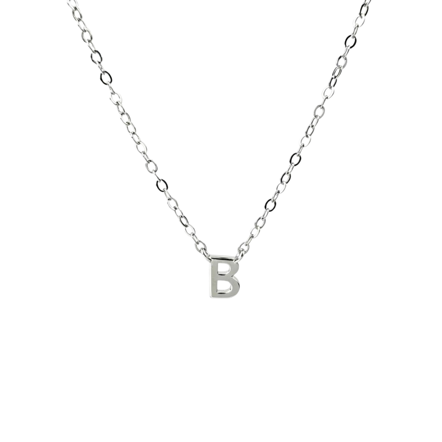 Petite Letter Necklace - Sterling Silver