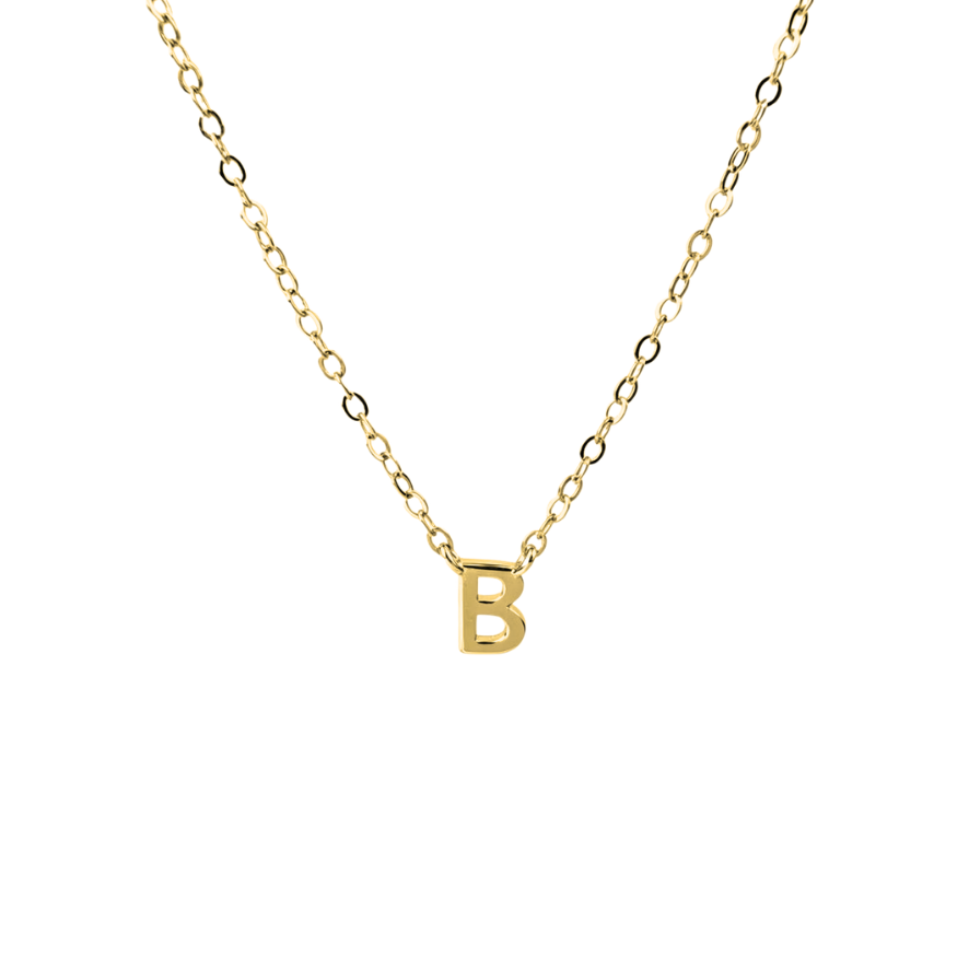 Petite Letter Necklace - 14K Gold Vermeil