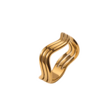 Selena Wave Ring - 18K Gold Plated Stainless Steel