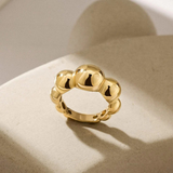 Bobble Ring - 18K Gold Plated Stainless Steel