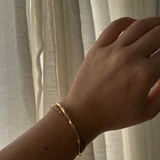 Ripple Bangle - 18K Gold Plated Stainless Steel