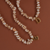 Shell Initial Necklace - 14K Stainless Steel