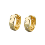 A pair of 14K gold plated Este Hoops earrings