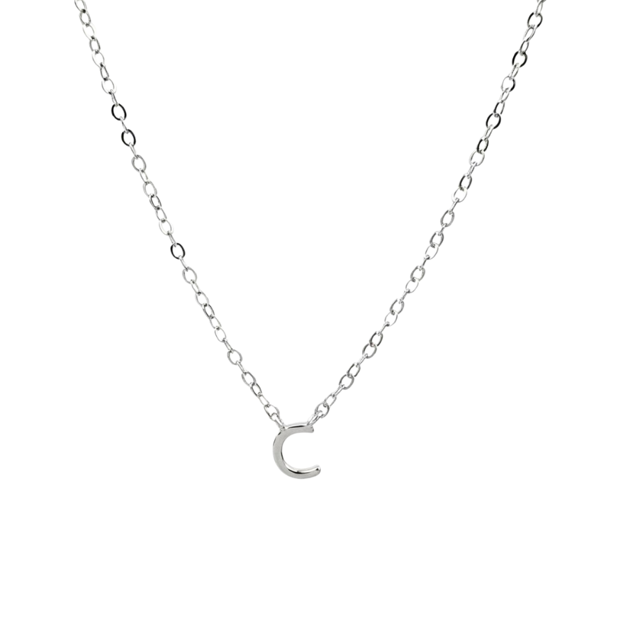 Petite Letter Necklace - Sterling Silver