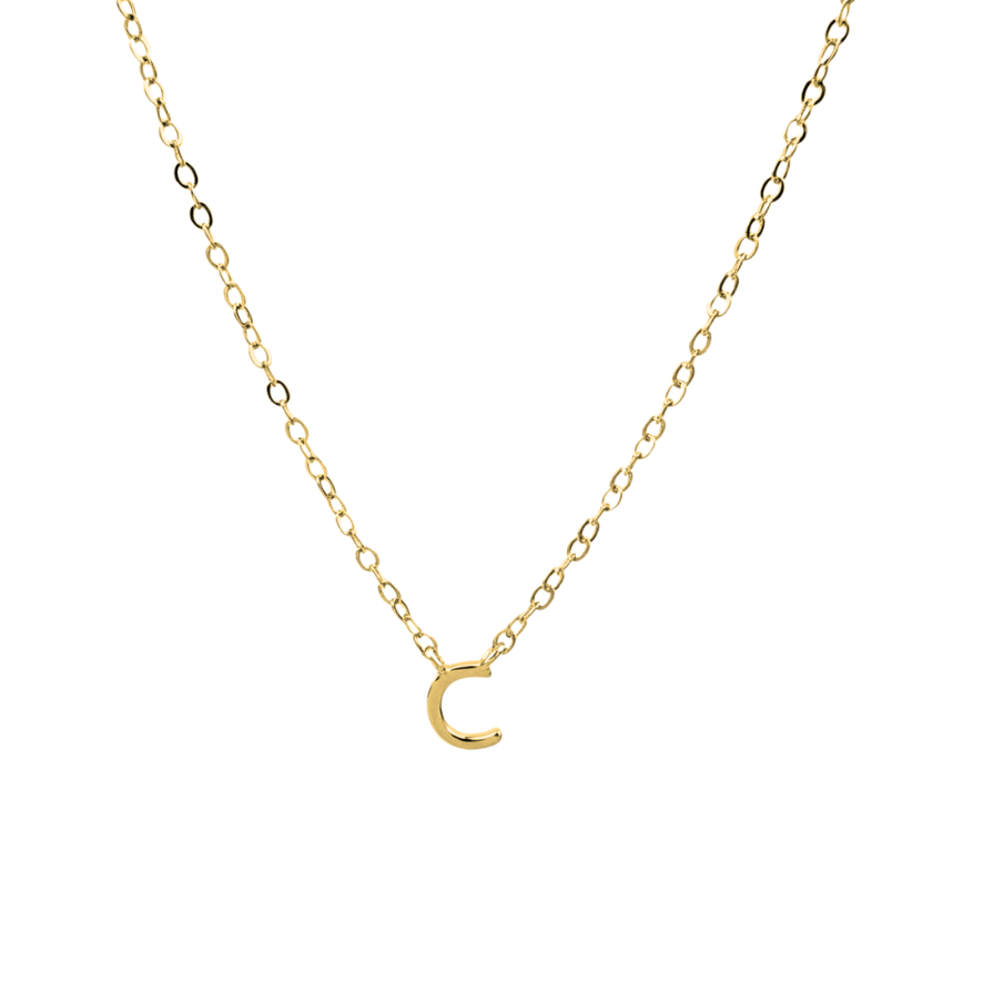 Petite Letter Necklace - 14K Gold Vermeil