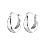 Tessa Hoops - Sterling Silver