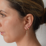 Petal Triple Drop Hoops - 14K Gold Plated
