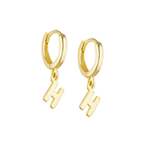 Initial Hoops - 14K Gold Plated