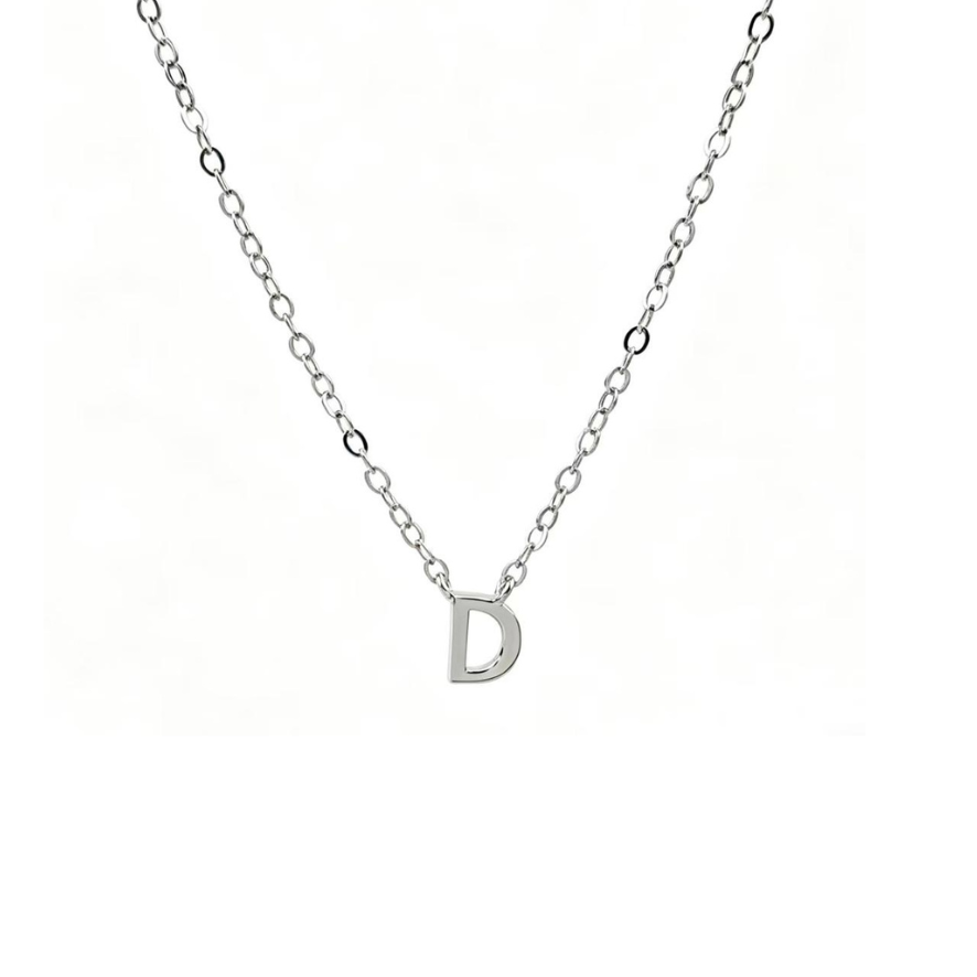 Petite Letter Necklace - Sterling Silver