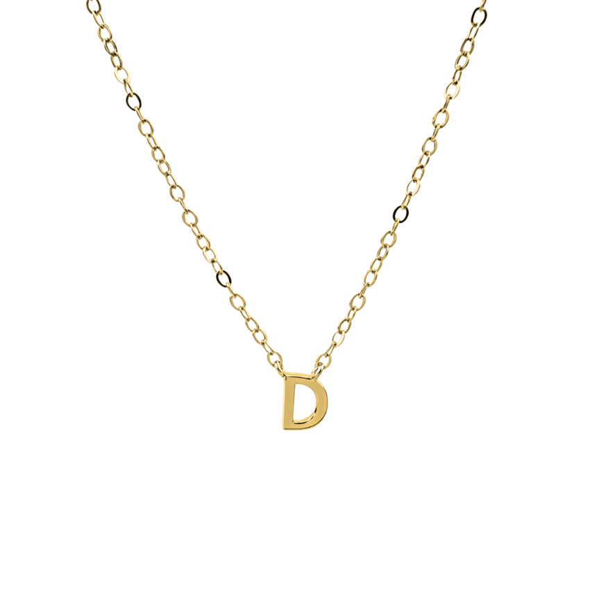 Petite Letter Necklace - 14K Gold Vermeil