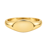 Oval Signet Ring - Stainless Steel 18K Gold Plated