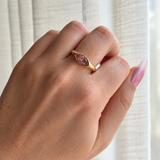 Pink Vanessa Ring - 18K Gold Plated Stainless Steel