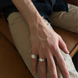 Mens Bar Signet Ring - Stainless Steel