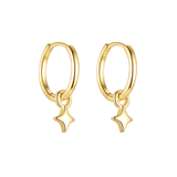 Pria Star Hoops - 14K Gold Plated