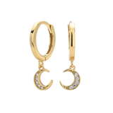 Moon Hoops - 14K Gold Plated
