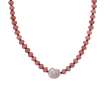 Tide Pink Necklace - 18K Gold Stainless Steel
