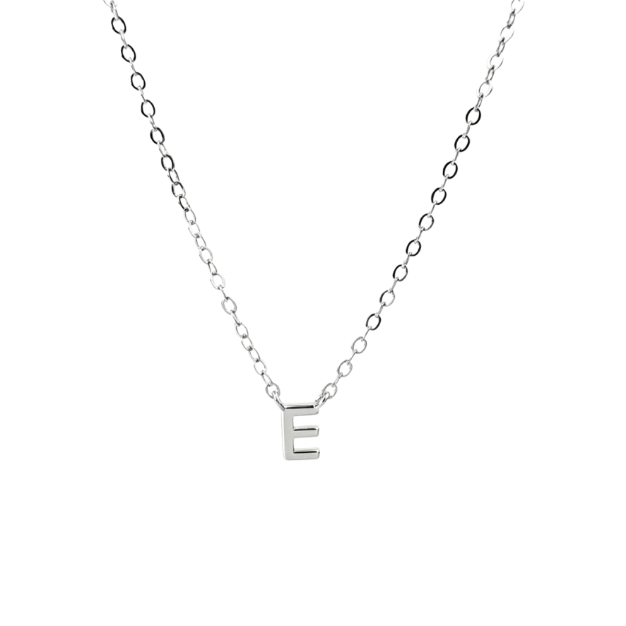 Petite Letter Necklace - Sterling Silver