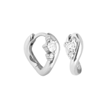 Valentine Hoops - Sterling Silver
