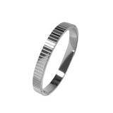 Ribbed Bangle - Stainless Steel
