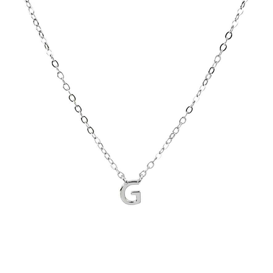 Petite Letter Necklace - Sterling Silver