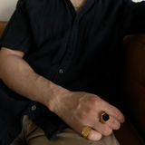 Square Signet Ring - Stainless Steel 18K Gold Plated