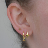Pria Star Hoops - 14K Gold Plated
