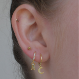 Moon Hoops - 14K Gold Plated