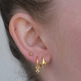 Pria Star Hoops - 14K Gold Plated