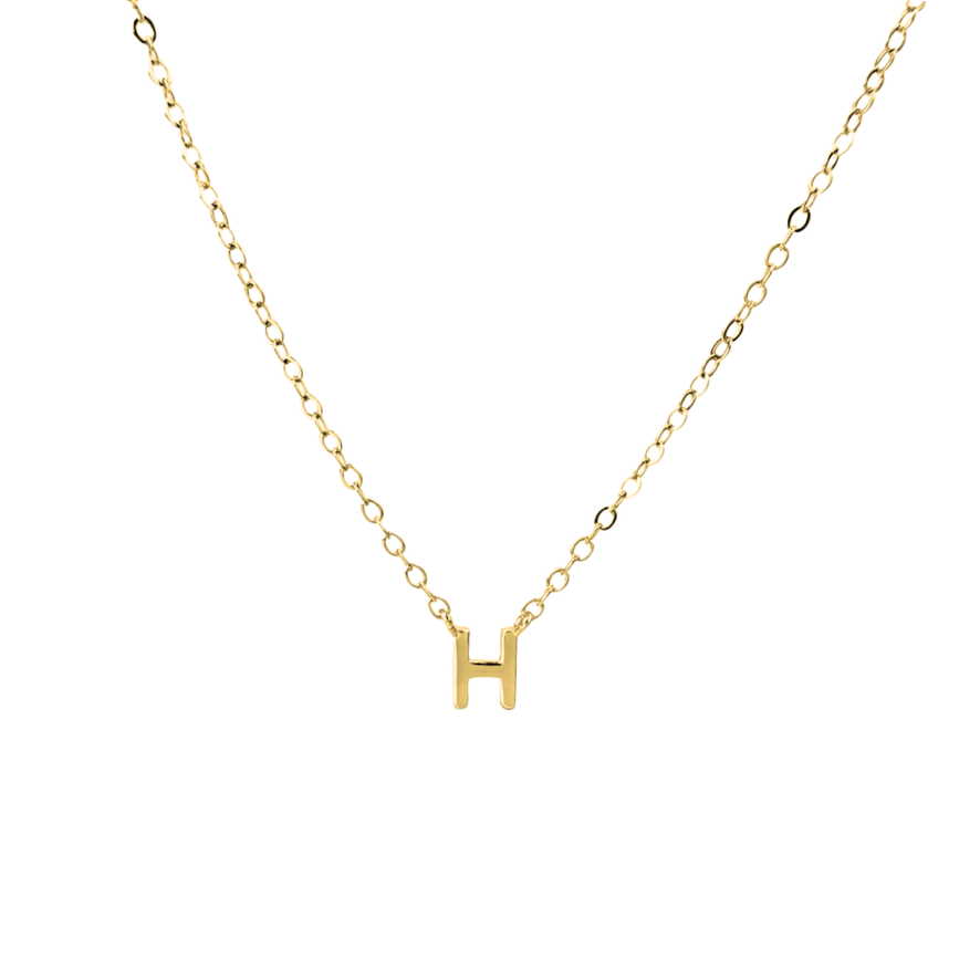 Petite Letter Necklace - 14K Gold Vermeil