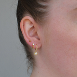 Annabelle Pearl Hoops - 14K Gold Plated