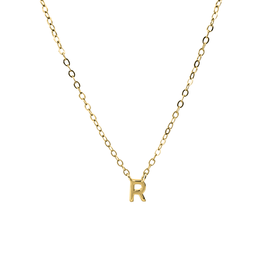 Petite Letter Necklace - 14K Gold Vermeil