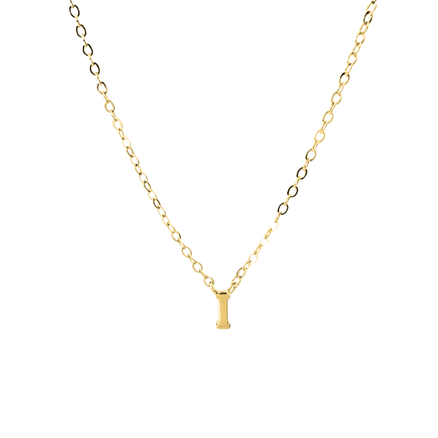 Petite Letter Necklace - 14K Gold Vermeil