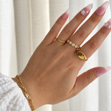 Oval Signet Ring - Stainless Steel 18K Gold Plated