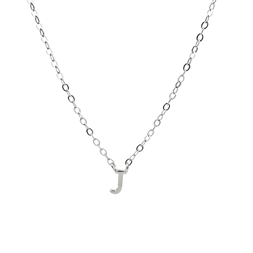 Petite Letter Necklace - Sterling Silver