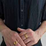 Oval Signet Ring - Stainless Steel 18K Gold Plated