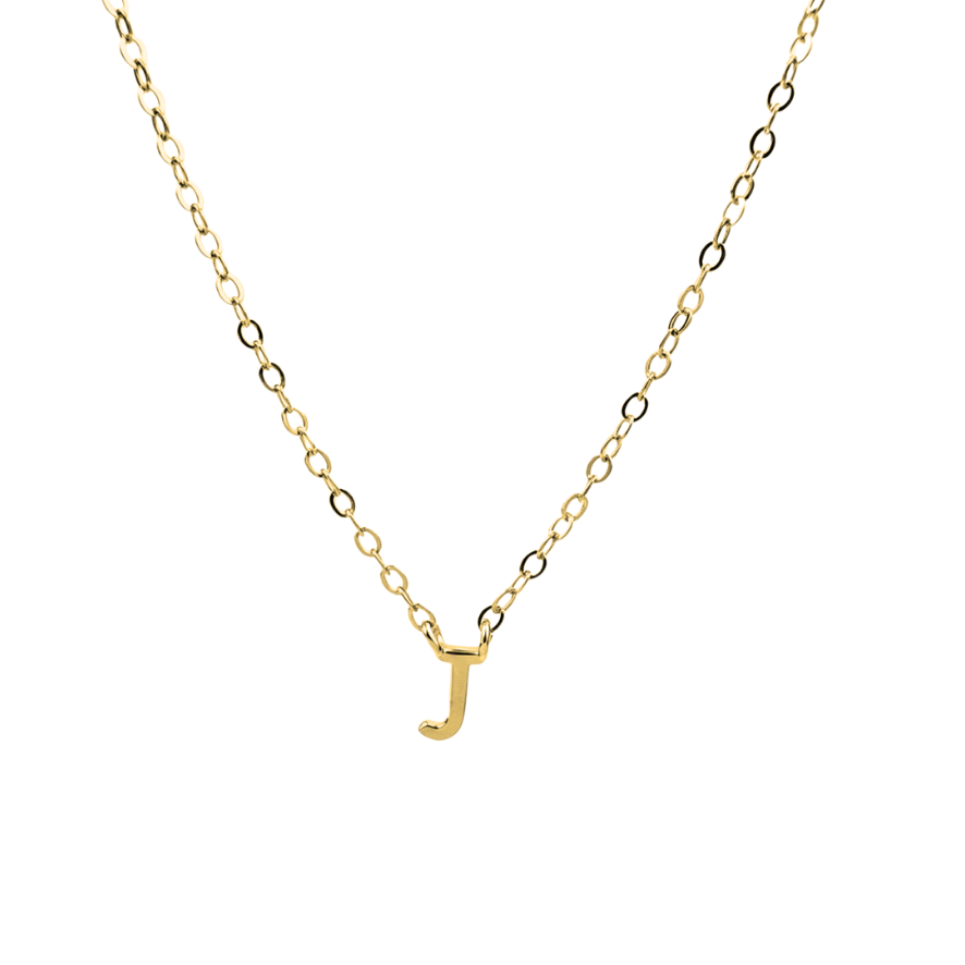 Petite Letter Necklace - 14K Gold Vermeil